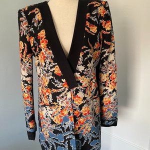 BCBG MaxAzria Andres Cutaway Floral Blazer - Size Small